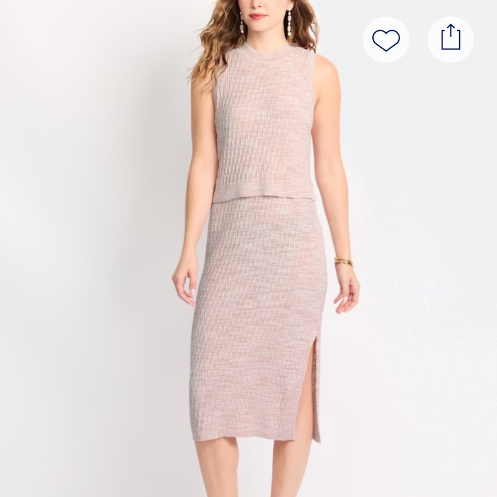 Elegant Pink Knit Sweater dress🍬